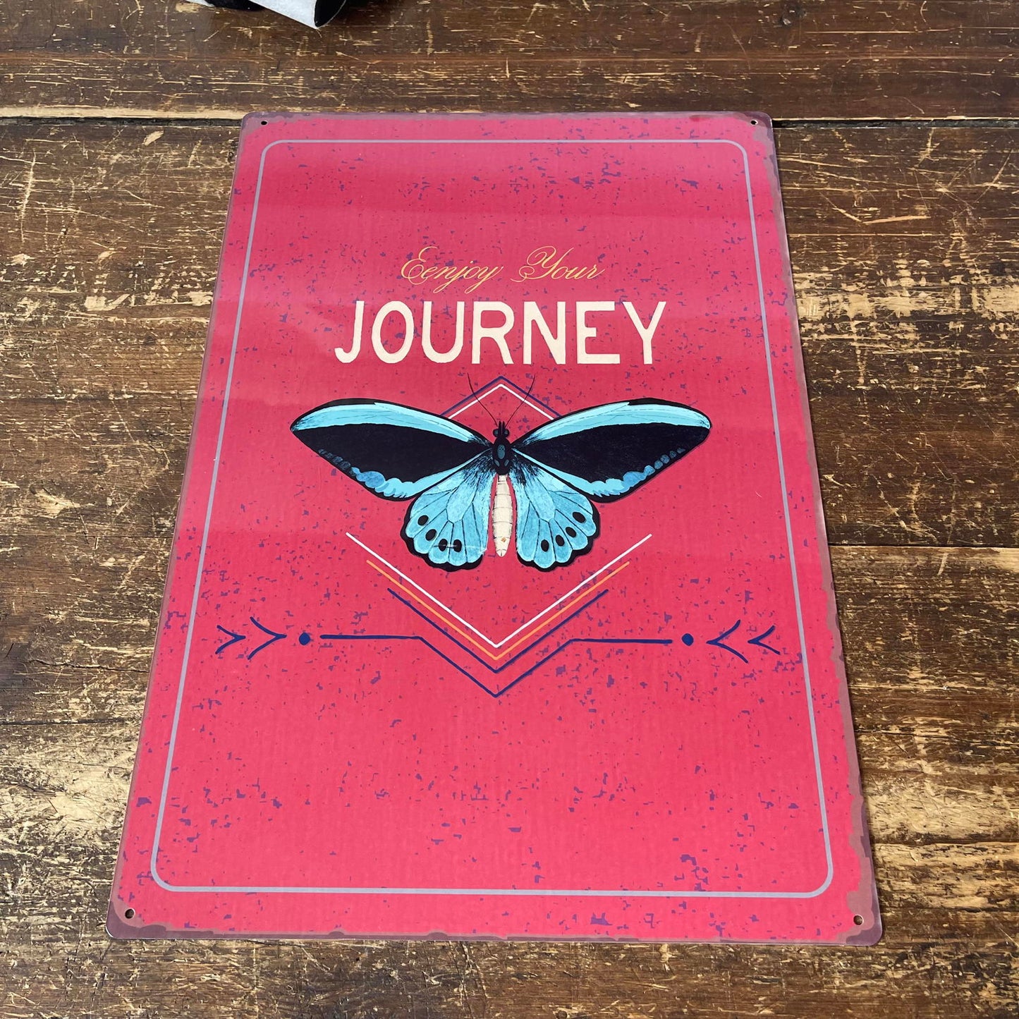vintage-metal-sign-enjoy-your-journey-butterfly-designat Willow and Wine!